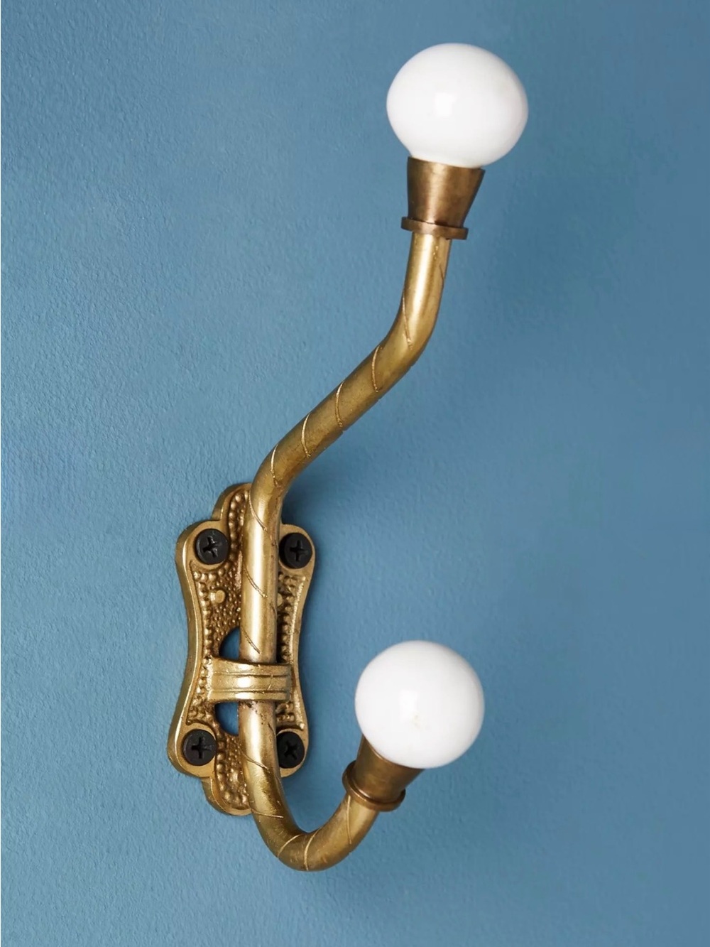 NEW Anthropologie Hotelier Hook, Brass & White